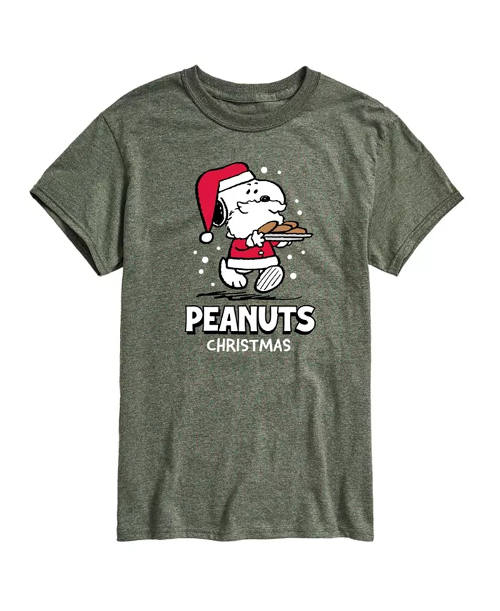 

Мужская футболка с коротким рукавом Peanuts Snoopy Santa AIRWAVES, зеленый