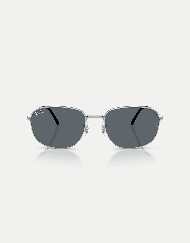 

Солнцезащитные очки Ray-Ban Rb3754 прямоугольной формы с синими линзами серебристого цвета