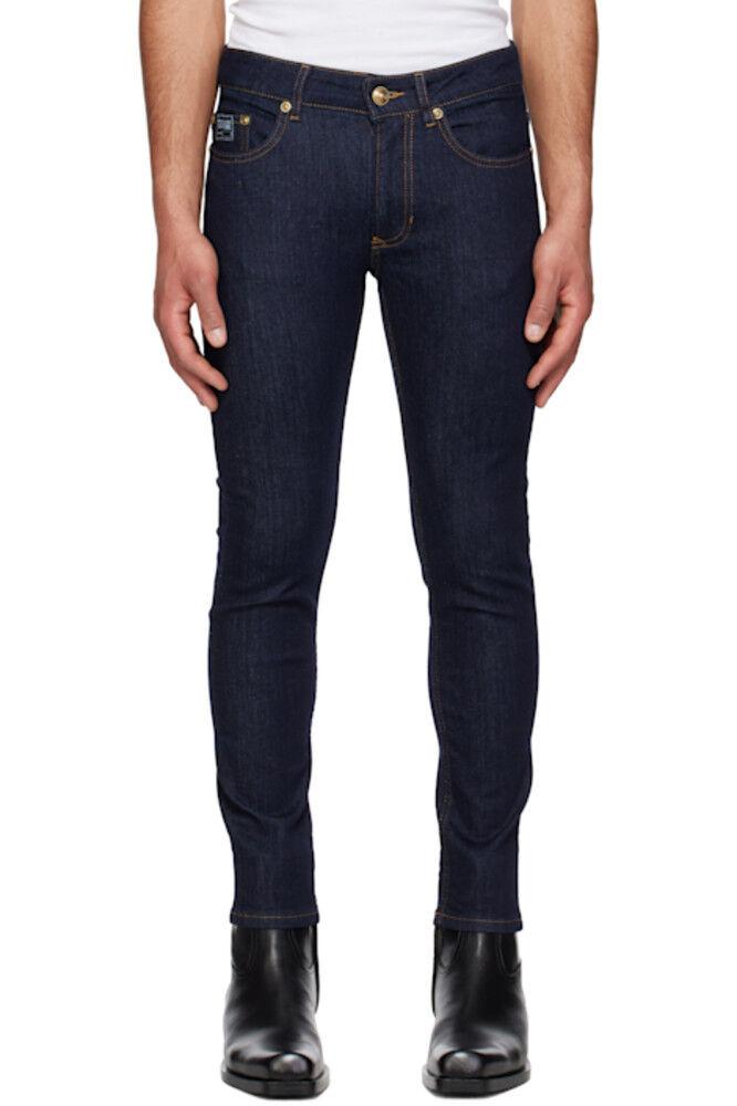 

Синие узкие джинсы Versace Jeans Couture