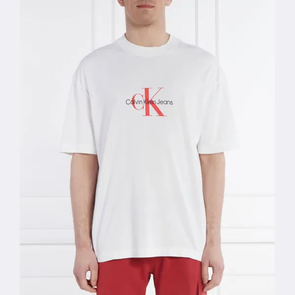 

Футболка с архивным монологом классического кроя Calvin Klein, белый