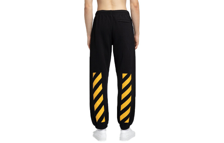 Штаны спортивные Off-White мужские, черный / желтый — фото 2