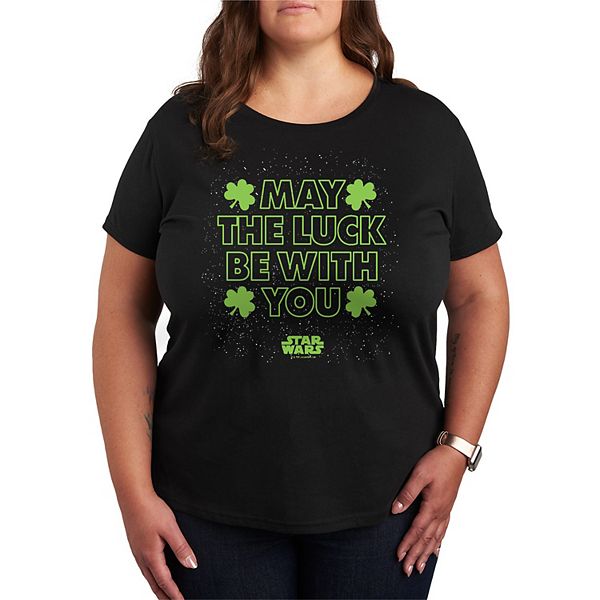 

Футболка Plus size с принтом "May the luck be with you" Star Wars