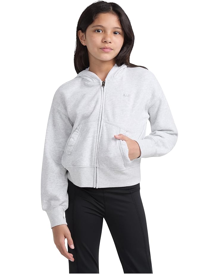 

Худи abercrombie kids Essential Full Zip Hoodie, цвет ANF Light Grey Heather
