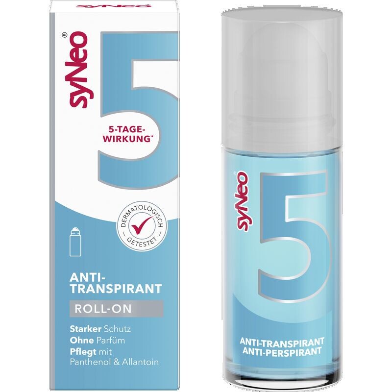 

5 шариковых антиперспирантов syNeo, 50 ml