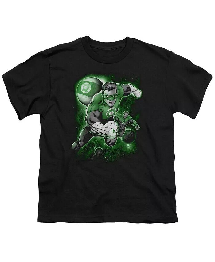 

Футболка с коротким рукавом для мальчиков Lantern Planet для подростков Green Lantern, черный