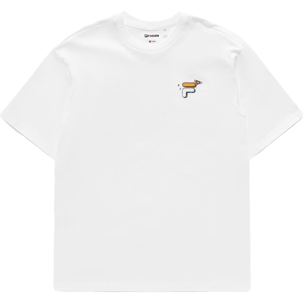 

FILA FUSION Футболка унисекс белая, Белый, FILA FUSION Футболка унисекс белая