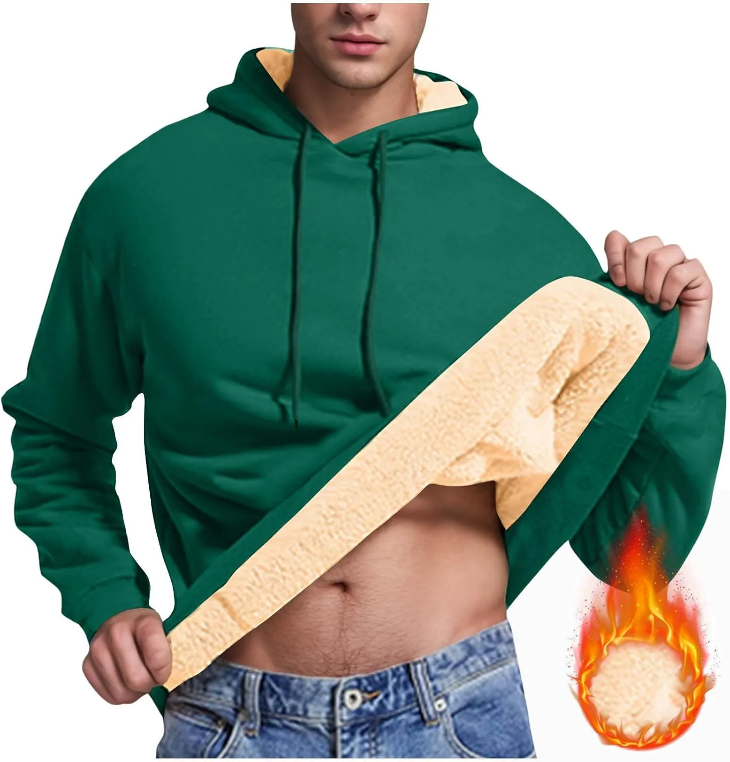 

Толстовка с капюшоном Sherpa Lined, мужская, утепленная флисом