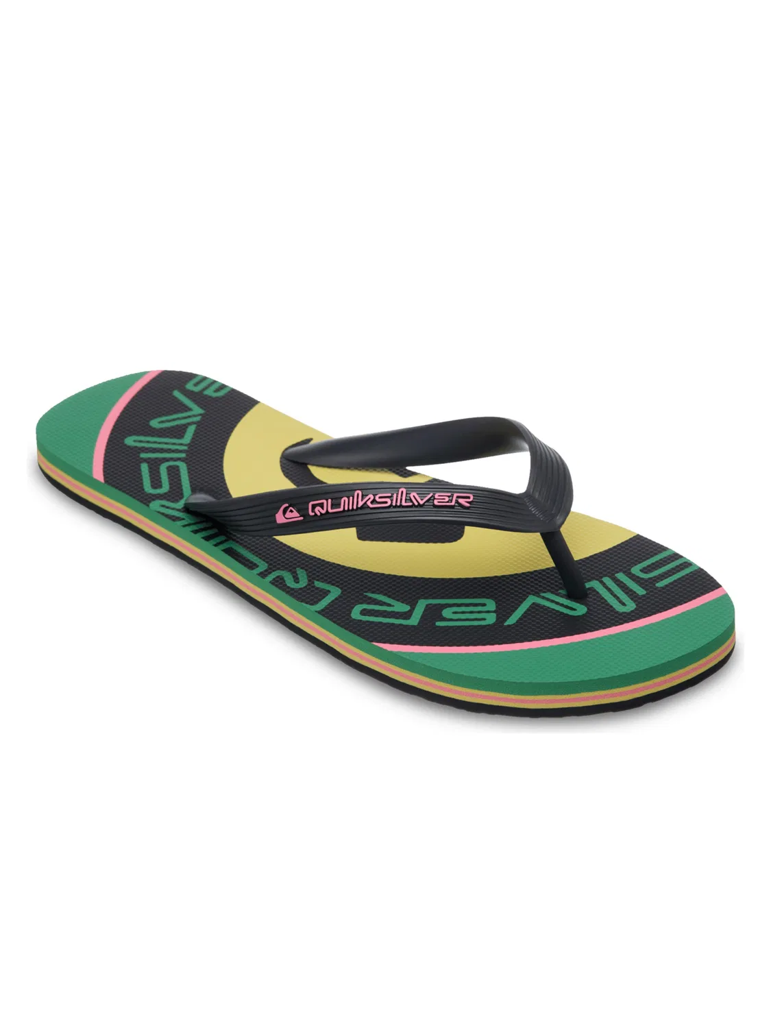 Сандалии с Т-образным ремешком Quiksilver, Yellow/Green