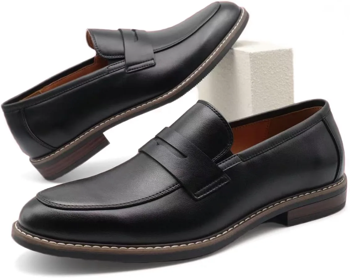 Лоферы Finishing & Sewing Men's Classic Moc-Toe Penny Loafers, черный — фото 3