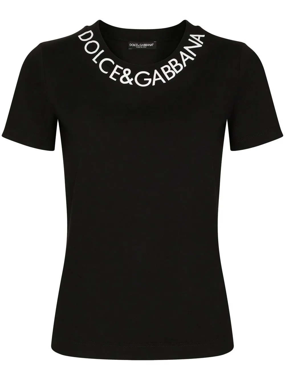 

Футболка из джерси с вышивкой DOLCE & GABBANA, черный