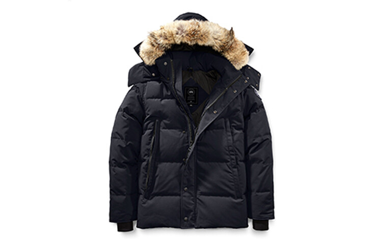 

Мужской пуховик Canada Goose, темно-синий
