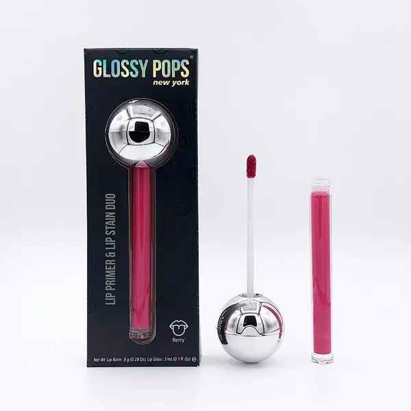 База и атласная помада ягодного оттенка, 1 шт. Glossy Pops Velvet satin — фото 3