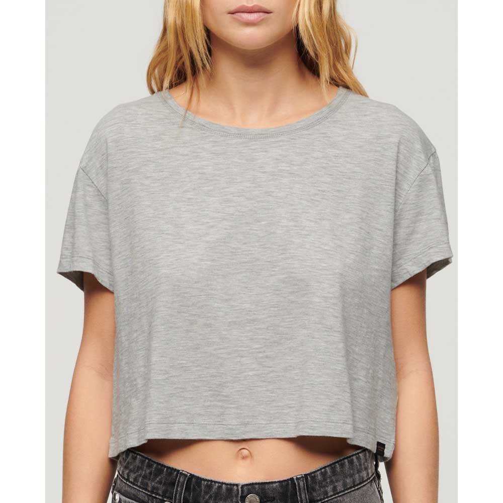 Футболка с коротким рукавом Superdry Slouchy Cropped, серый — фото 3