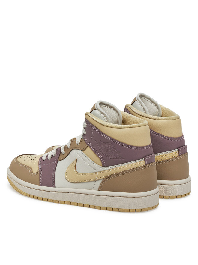 Кроссовки Air Jordan 1 Mid HV2370 100 Nike, бежевый — фото 3
