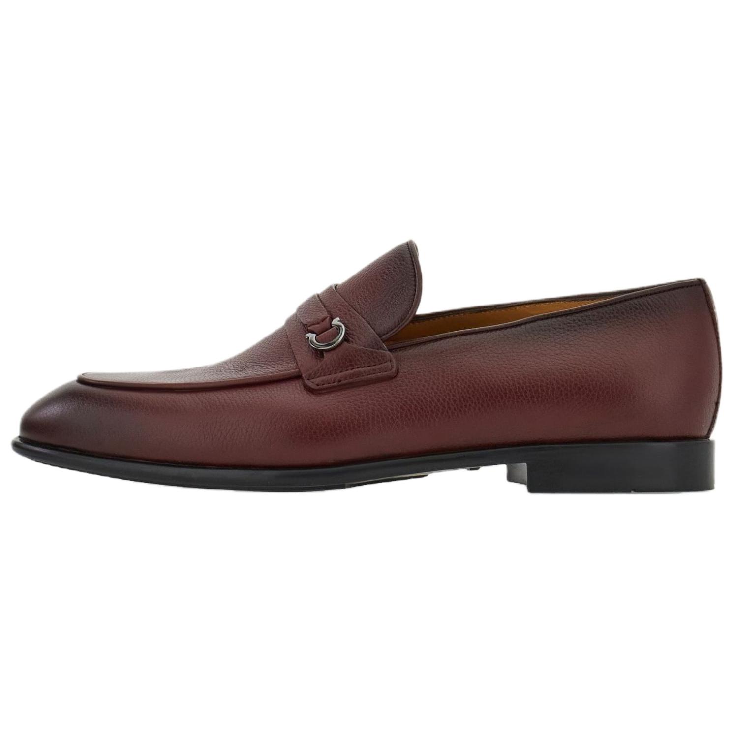 

Ferragamo Gancini повседневные туфли из телячьей кожи мужские красный коричневый