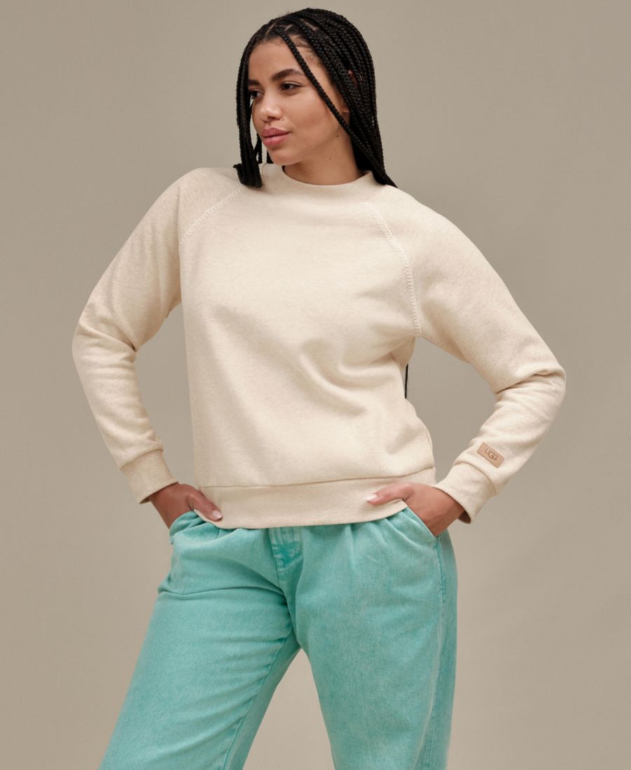 

Женская классическая толстовка UGG с круглым вырезом и рукавами реглан UGG, Sand Heather