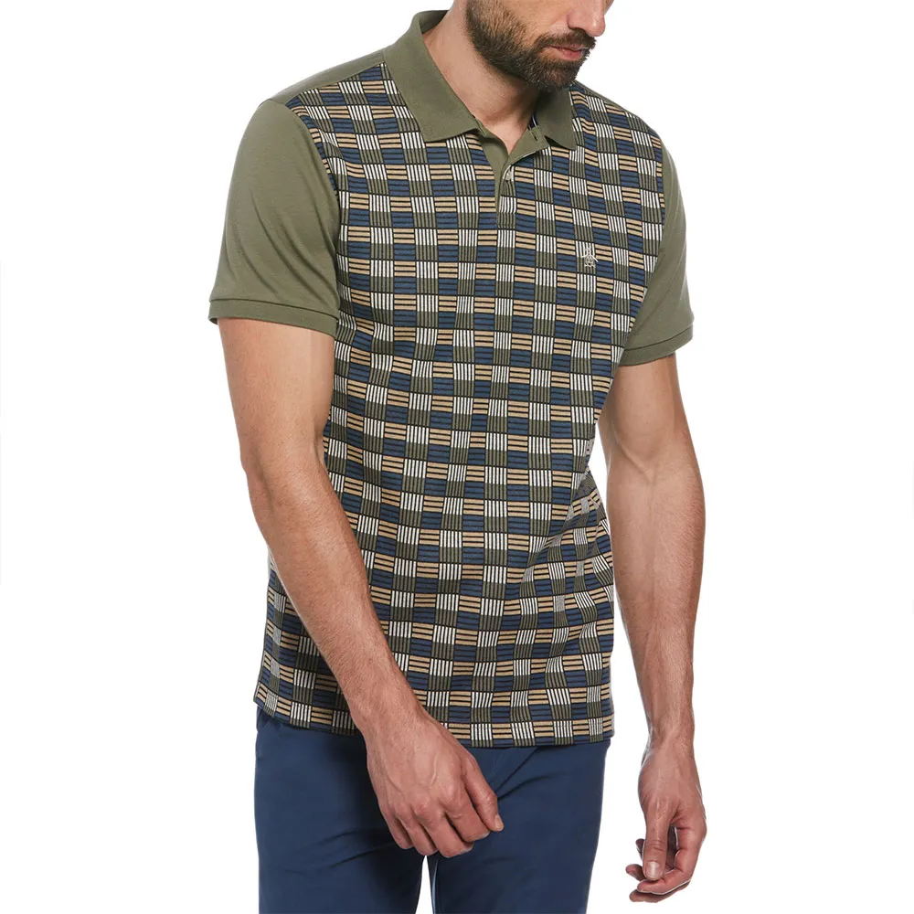 

Поло Original Penguin Jacquard Front Geometric, зеленый