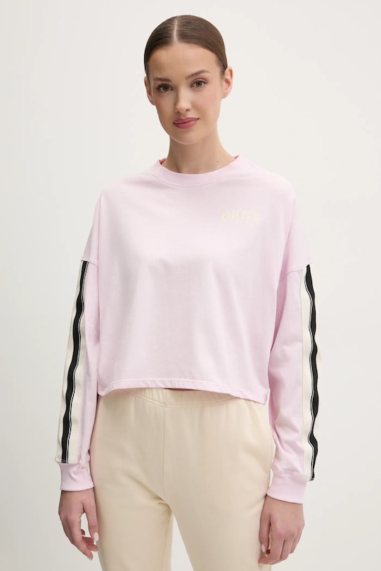 

Лонгслив хлопковый Dkny, розовый
