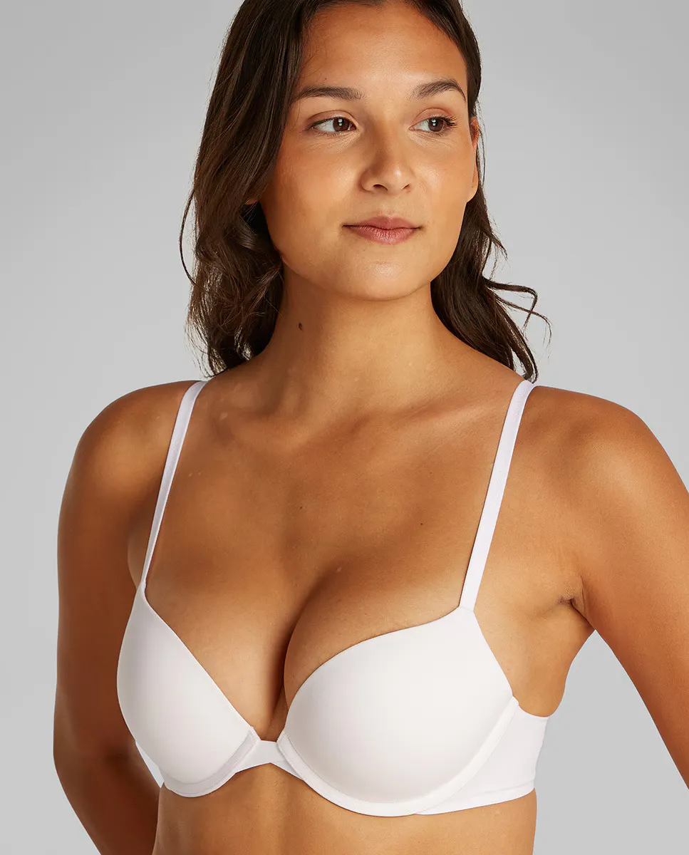 Бюстгальтер с глубоким вырезом и пуш-апом PERFECTLY FIT Calvin Klein, белый — фото 3