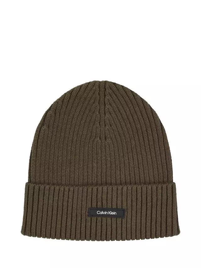 

Шапка Calvin Klein Classic Organic Cotton Cashmere Blend, цвет dark olive