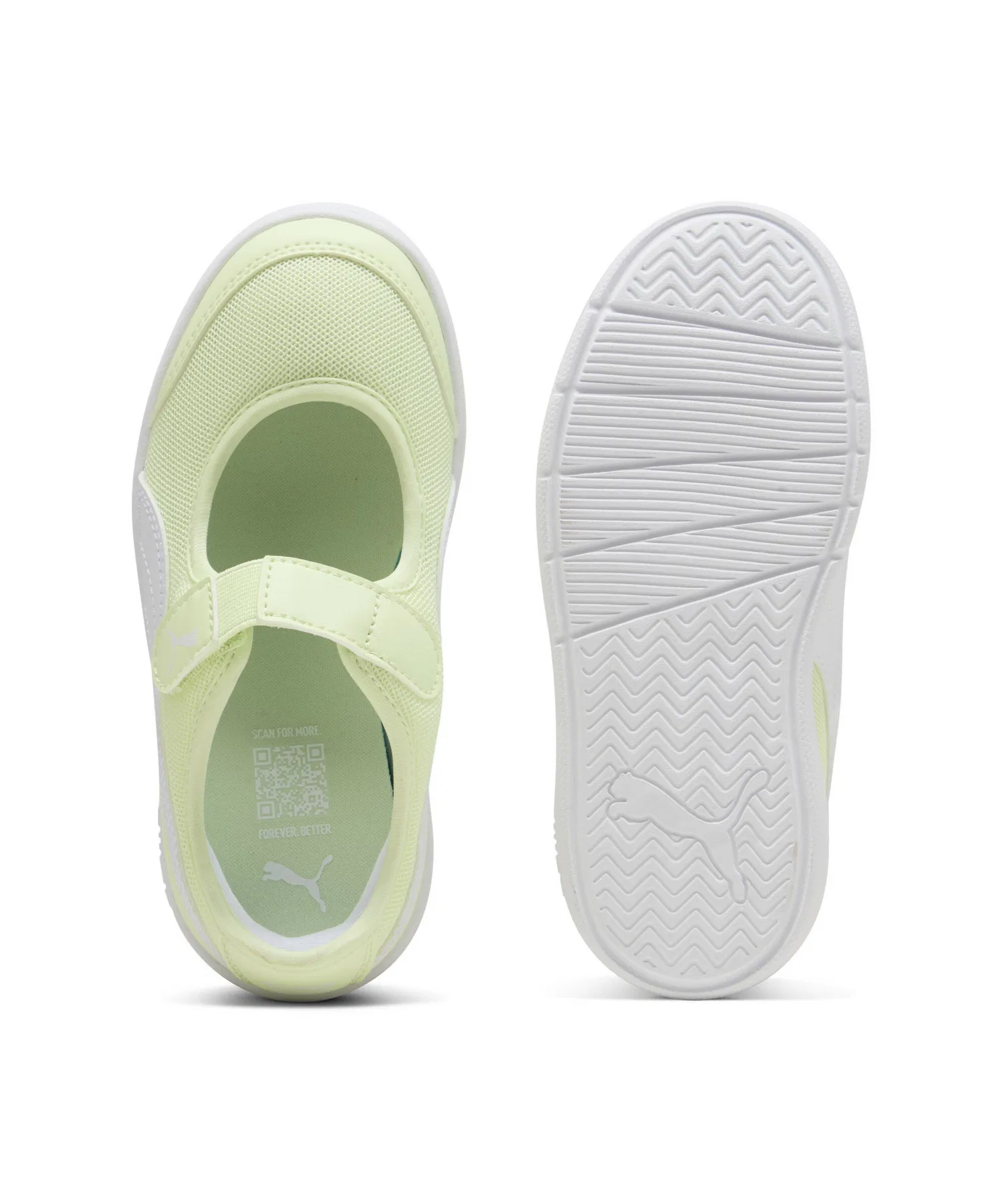 Детские кроссовки PUMA Courtflex V3 Lina для девочек 17-21 см зелёные — фото 4