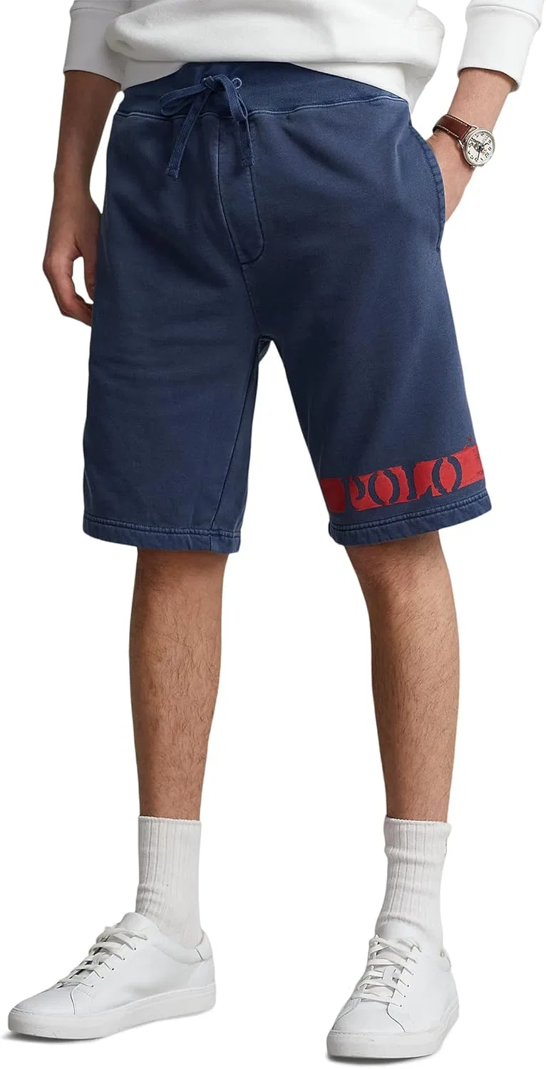 Мужские спортивные шорты POLO RALPH LAUREN из флиса с эластичным поясом на шнуровке