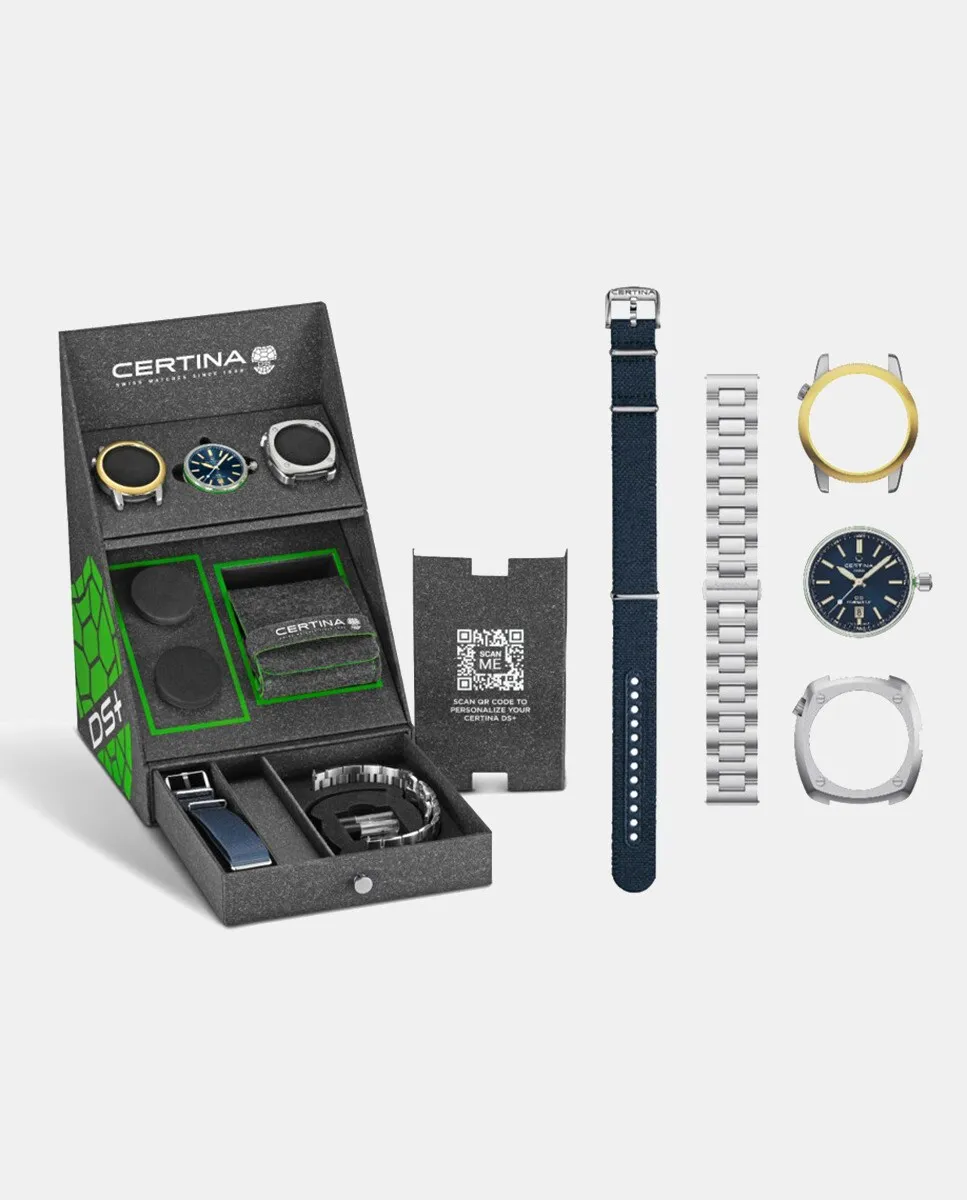 

DS+ C0414071904101 автоматические мужские часы из синей стали Certina
