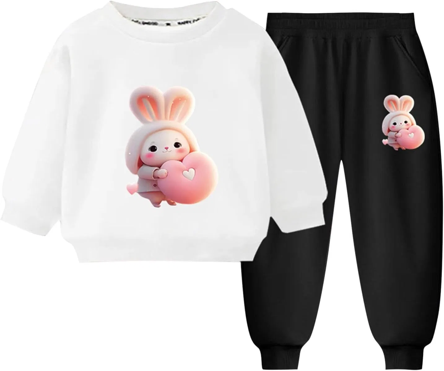Детский спортивный костюм Kawaii Animal 2 предмета, D-110 White Boy Girl
