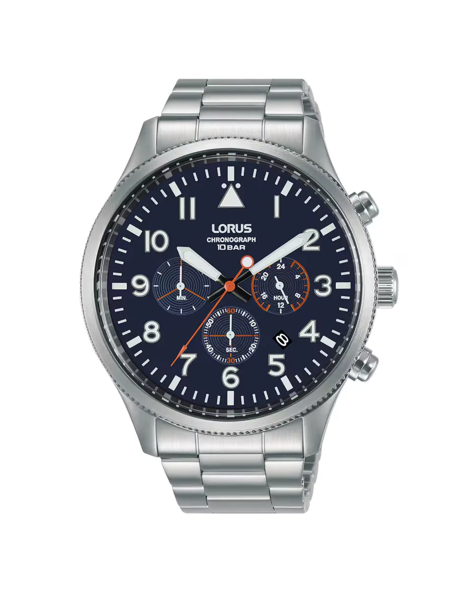 

Мужские часы Sport man RT365JX9 со стальным и серебряным ремешком Lorus, серебрянный