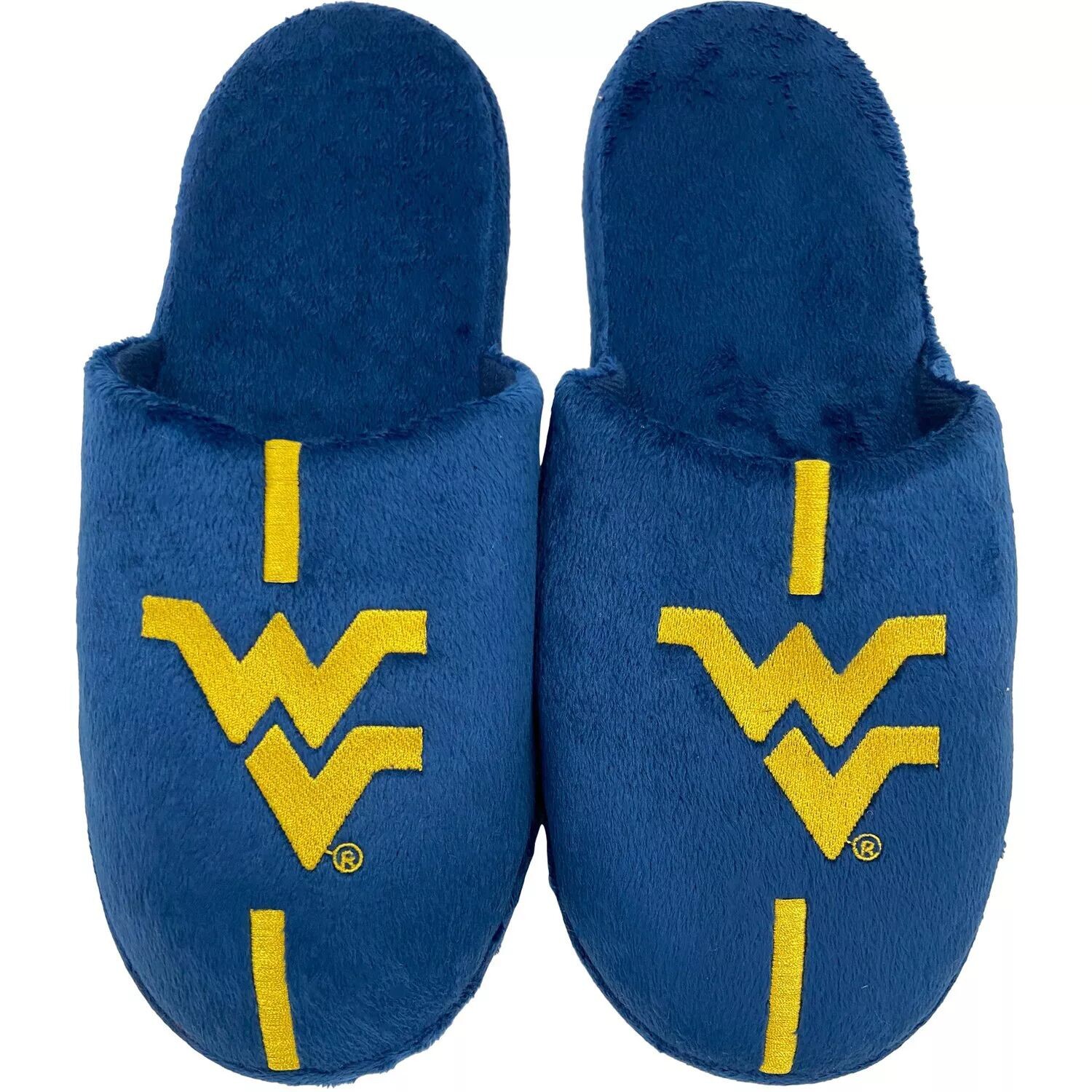 

Мужские полосатые командные тапочки FOCO West Virginia Mountaineers