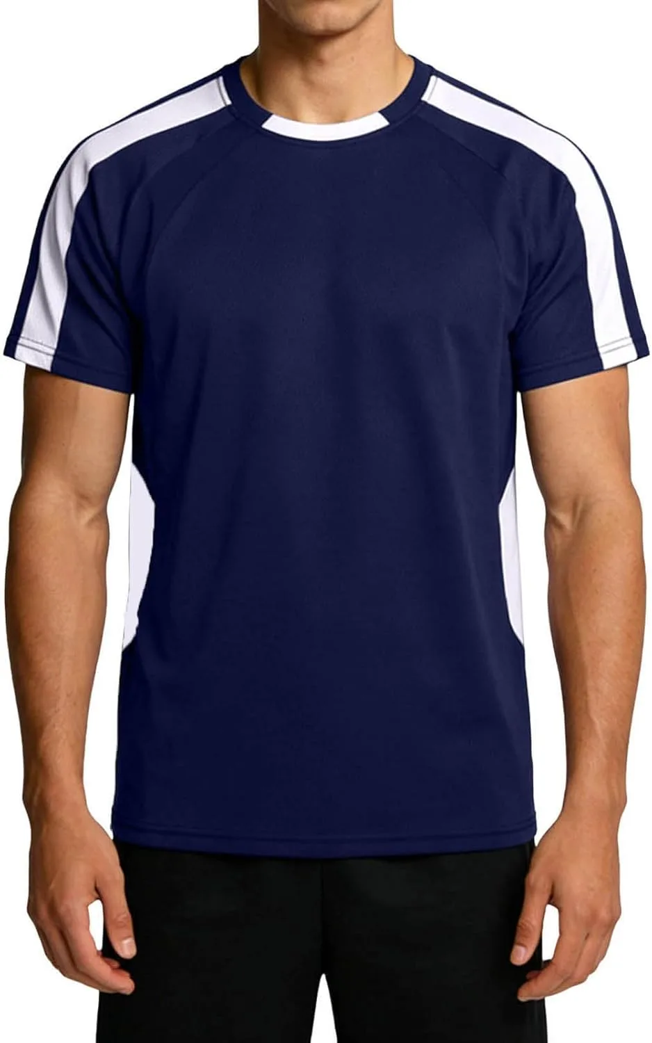 

Мужская футболка Casual с круглым вырезом: модная мягкая модель с коротким рукавом, свободного кроя, однотонная