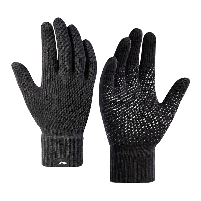 

Унисекс перчатка из полиэстера трикотажная LINING, черный[thickened and fleece-lined-thermal slip-resistant-touchscreen]