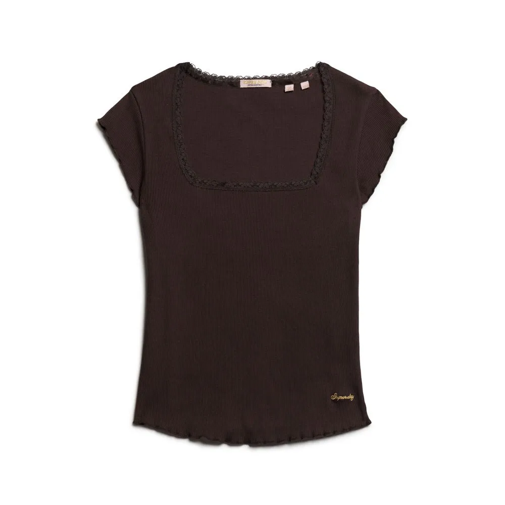 

Футболка Superdry Essential Square Neck Sleeveless, коричневый
