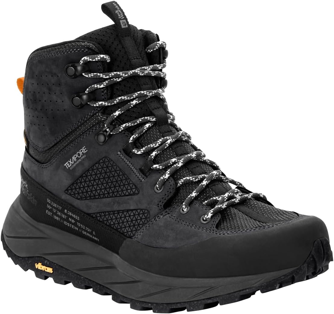 Мужские ботинки Jack Wolfskin Terraquest Texapore Mid M, черный — фото 4