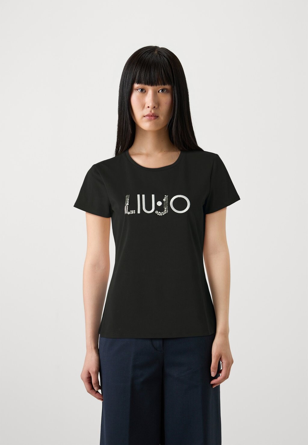 

Футболка с набивным рисунком MODA LIU JO, черный