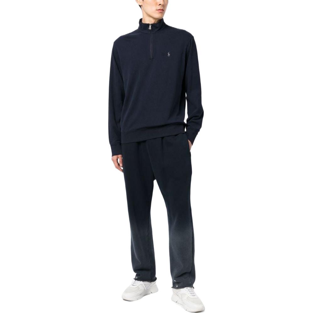 Jersey Quarter zip Pullover Polo Ralph Lauren, синий — фото 4