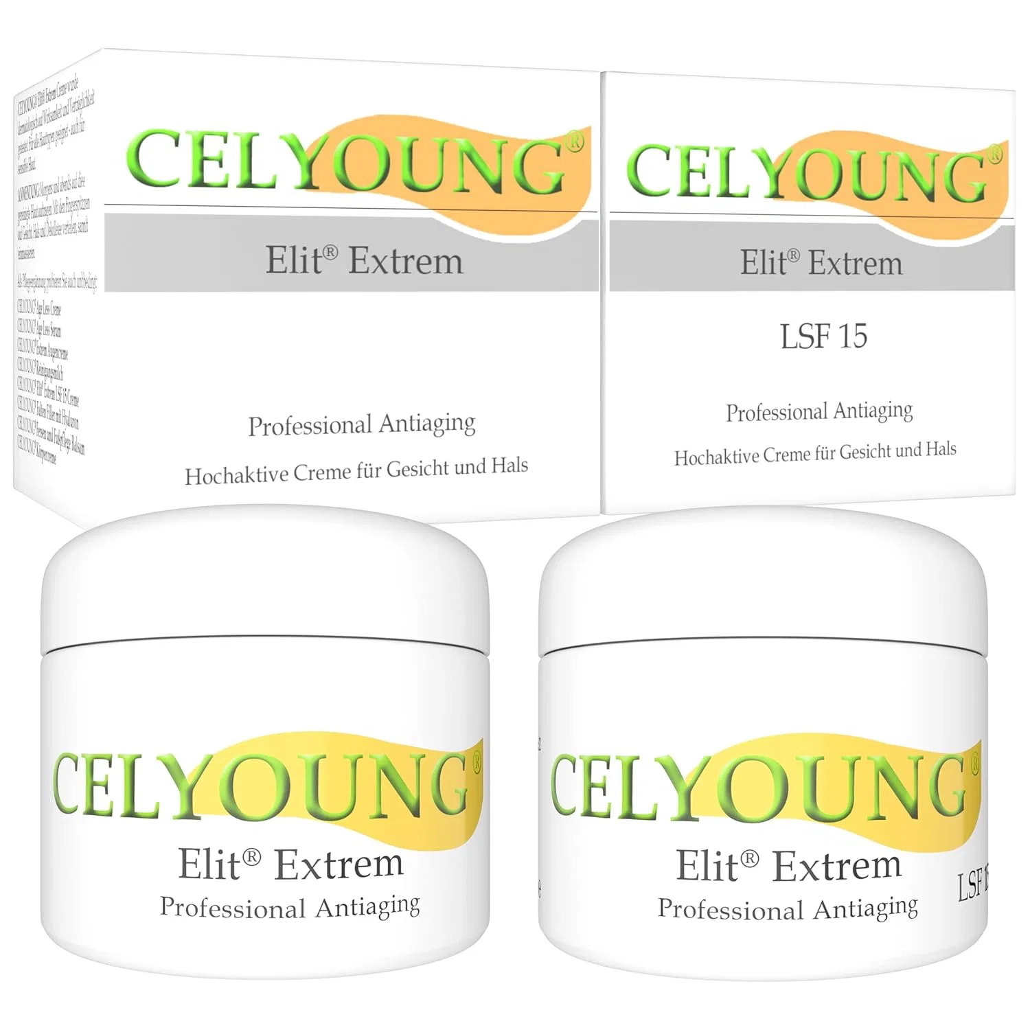 Набор Celyoung — Антивозрастных кремов для лица, шеи и декольте Elit Extrem + Elit SPF 15