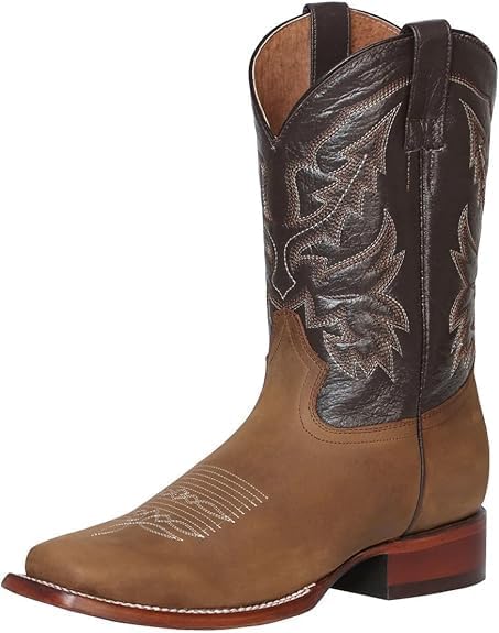 

Мужские ковбойские сапоги Nuestratradicionmex El General Rodeo, Crazy Tan, из премиальной кожи, с квадратным носком, прочной резиновой подошвой, на ноге без шнуровки, ручная работа, для родео, ранчо, активного отдыха и повседневного стиля