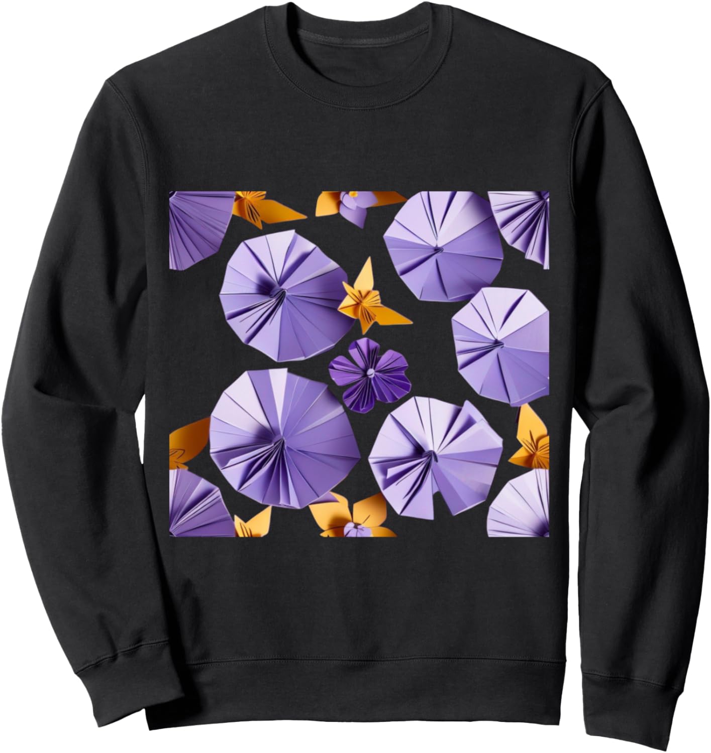 

Толстовка с изображением оригами-фиалок и виолончелей от PanfurWare LLC, черный
