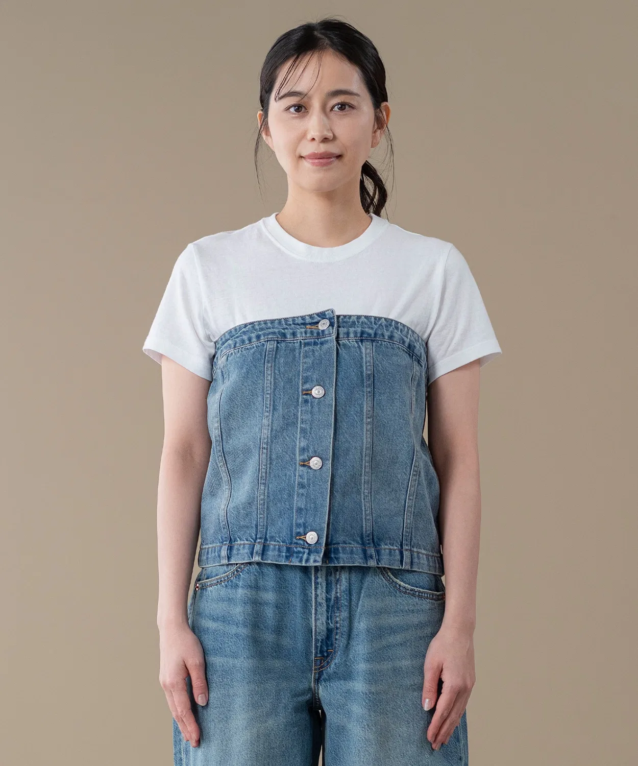 Джинсовый жилет-трансформер Levi's 2WAY, индиго