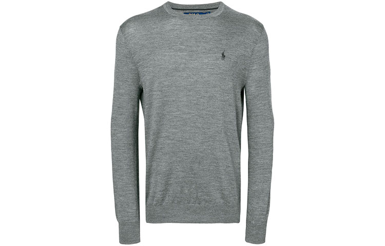 

Свитер с вышитым логотипом Polo Ralph Lauren, серый