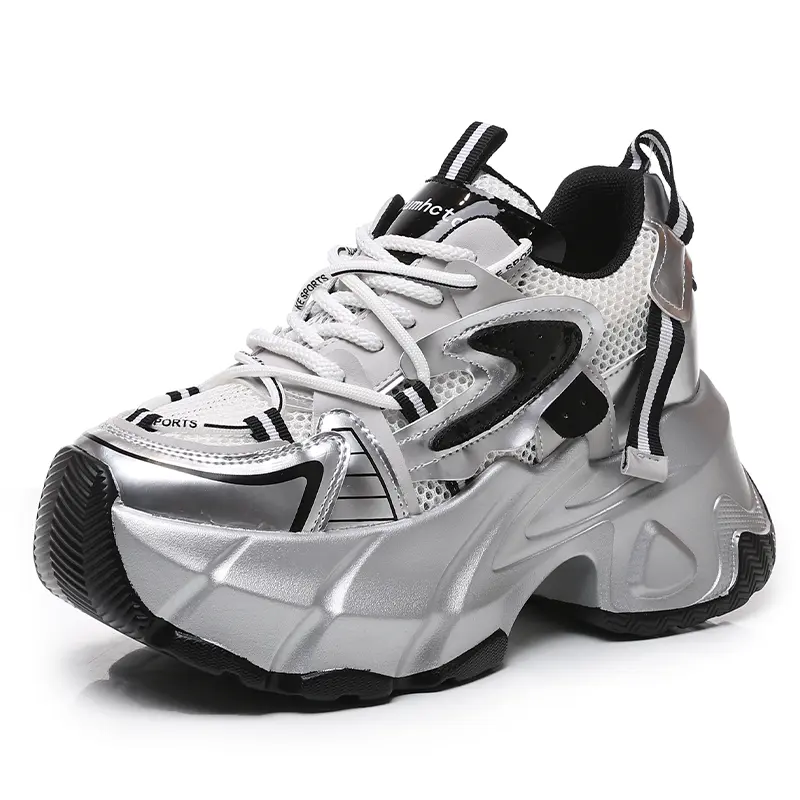 

Кроссовки женские толстые низкие Nrdrofficial, цвет Silver Black