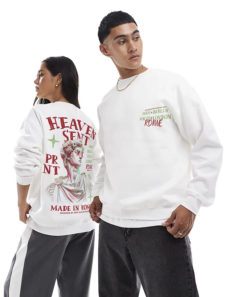 

Сделано в Риме, толстовка с принтом спереди и сзади, белого цвета PRNT