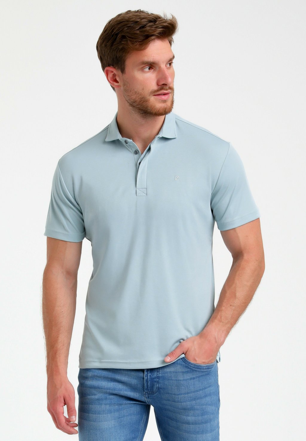 

Рубашка поло BASIC WITH HIDDEN BUTTONS Gabbiano, ярко-синий
