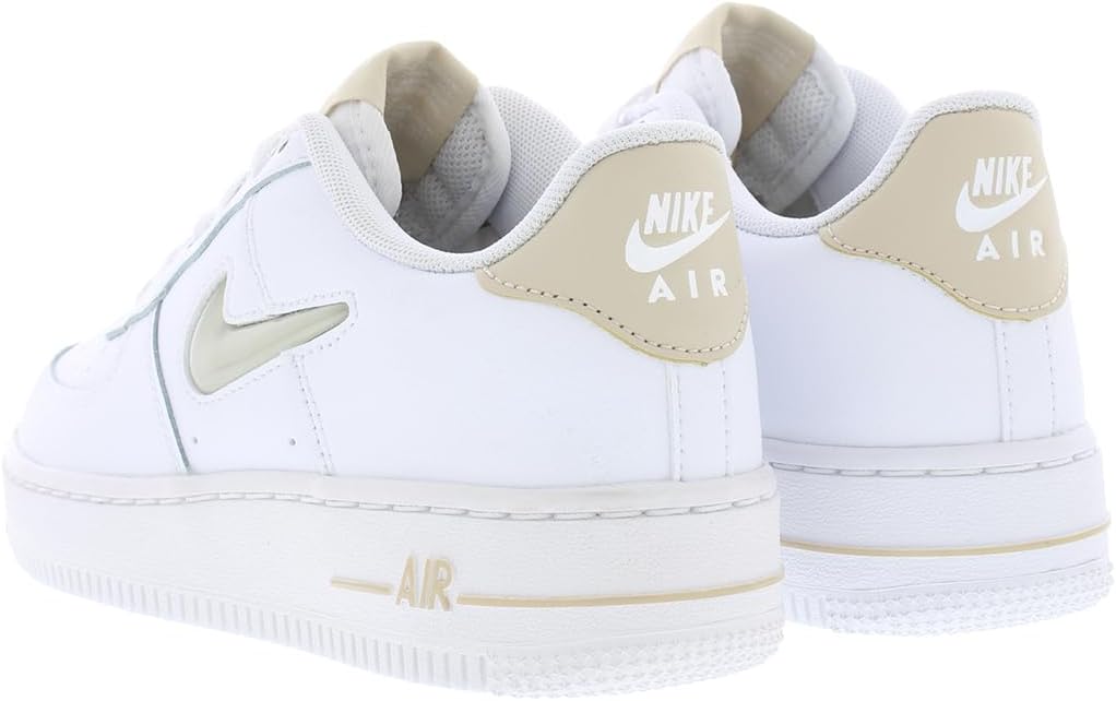Кроссовки для больших детей Nike Air Force 1 (HQ3249-043, Pure Platinum/Glacier Blue/Metallic Silver), белый — фото 2