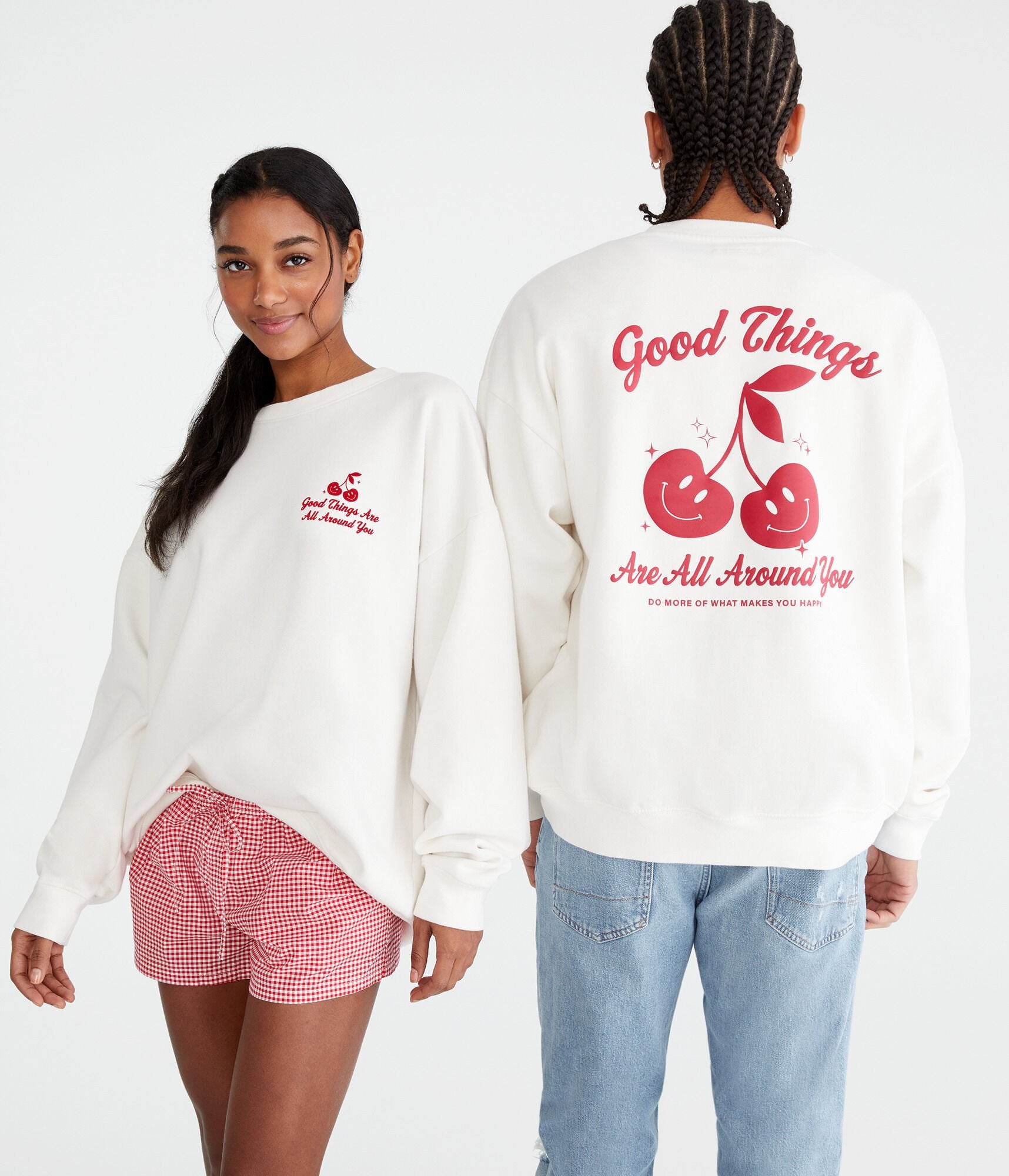 

Aeropostale Good Things All Around Essentials Толстовка Crew, цвет ivory 278