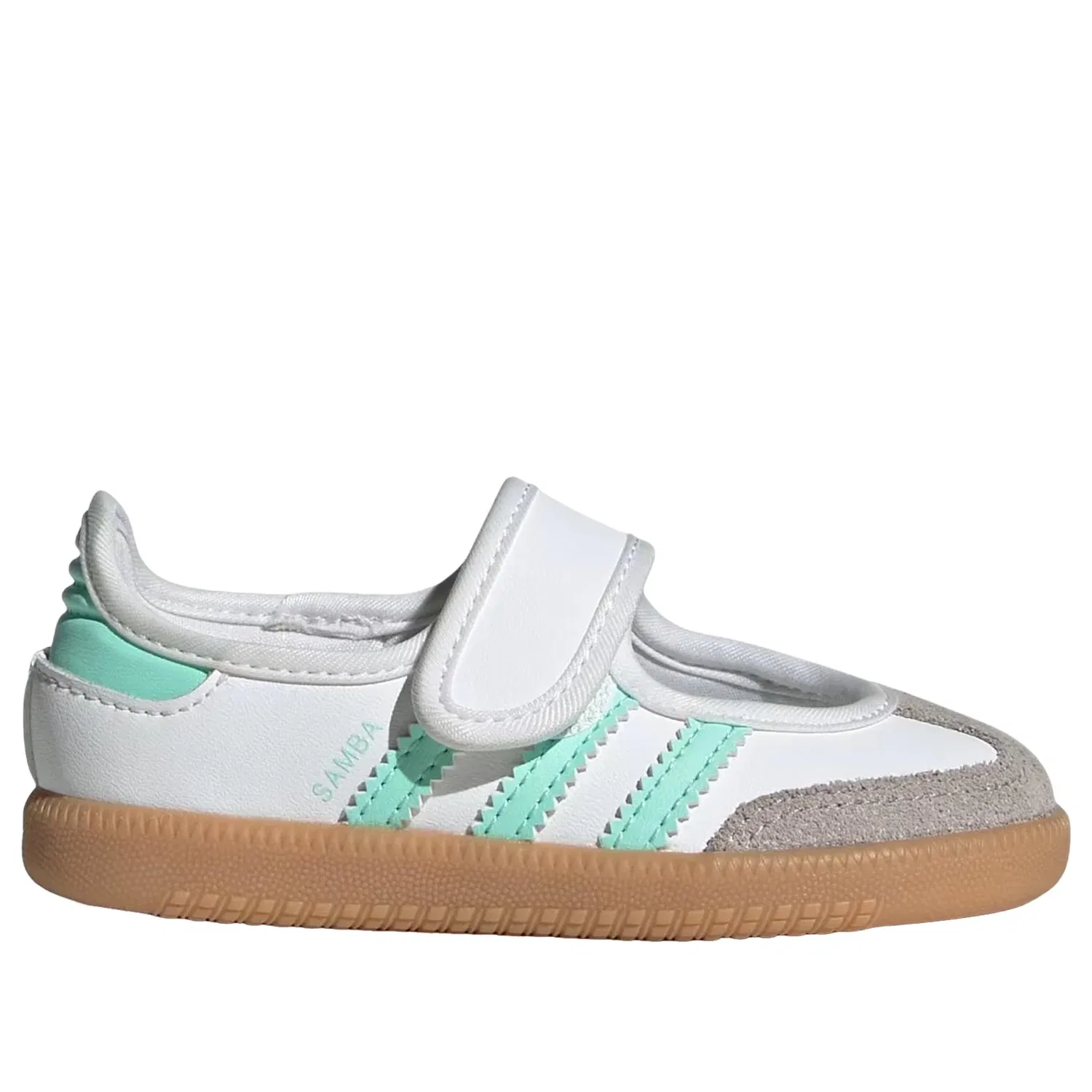 Кроссовки Adidas Samba Jane 'White Easy Green' JP9542, зеленый — фото 2