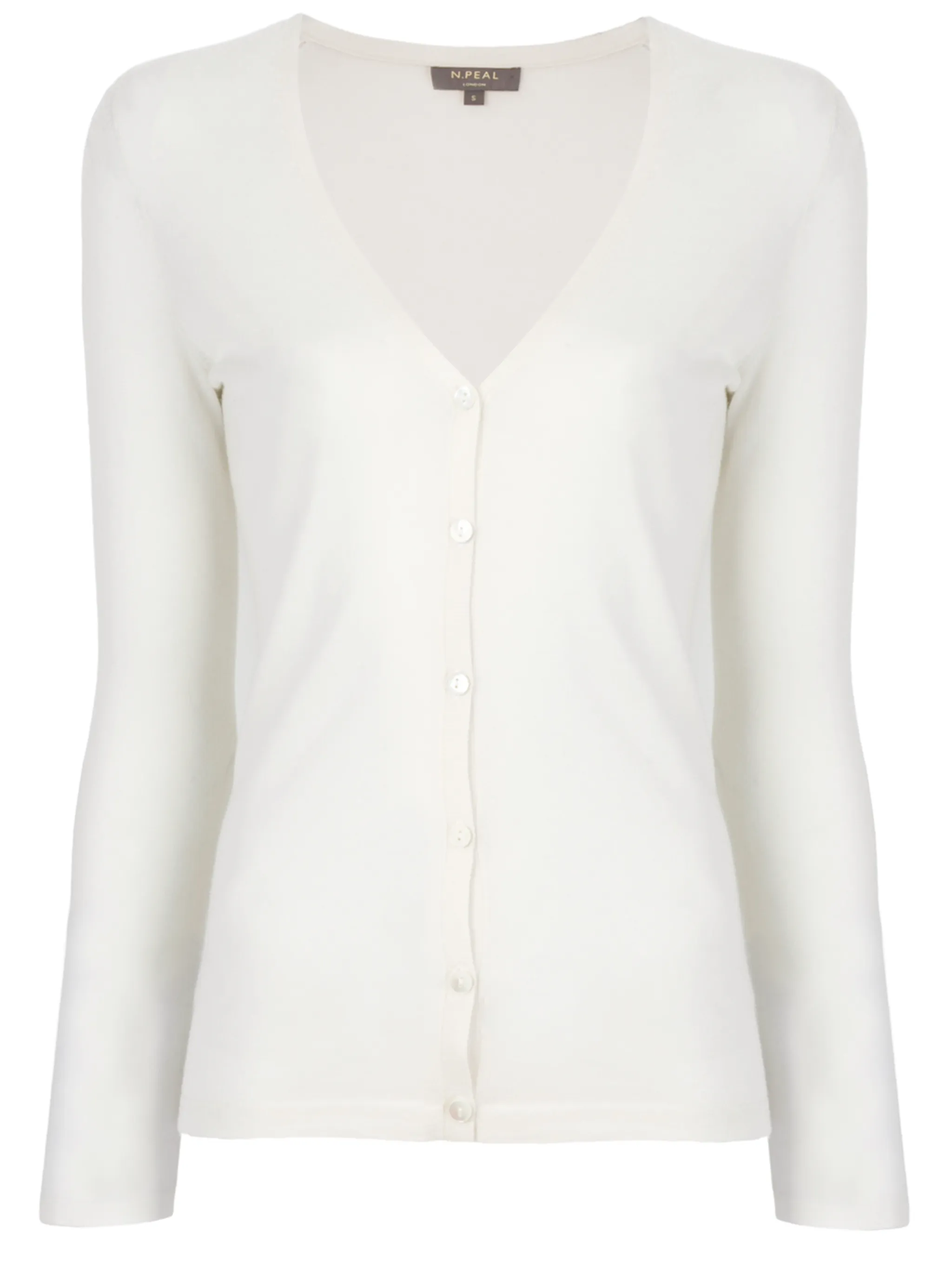 

Кардиган тонкой вязки с V-образным вырезом N.Peal, белый