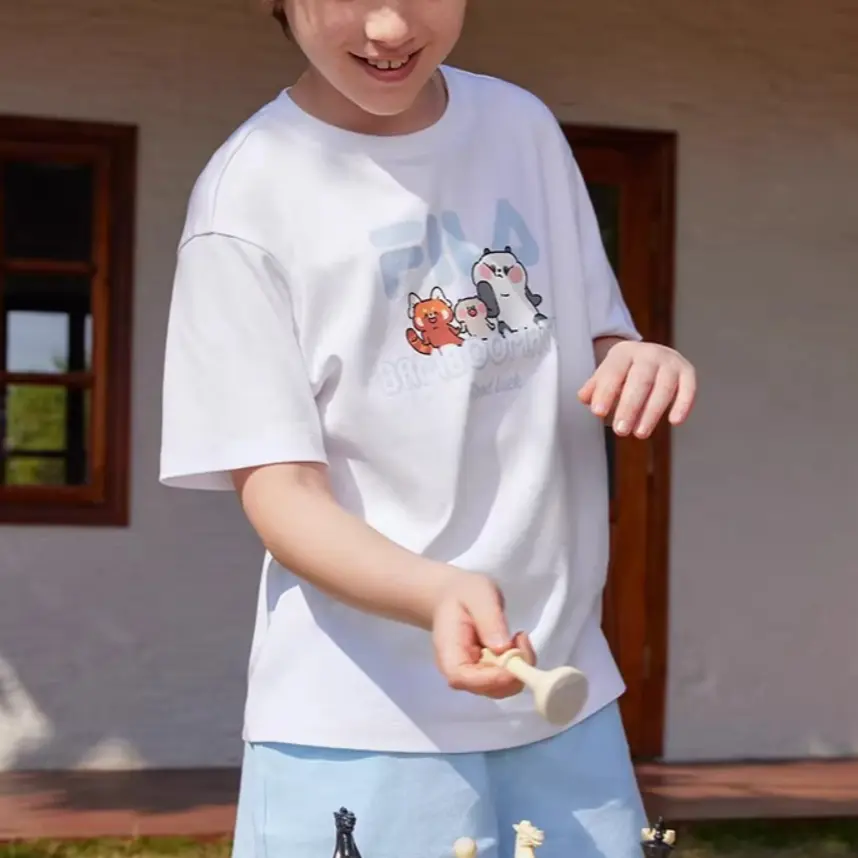 FILA KIDS Футболка Bamboo Forest Friends Snow Crystal Blue детская — фото 3