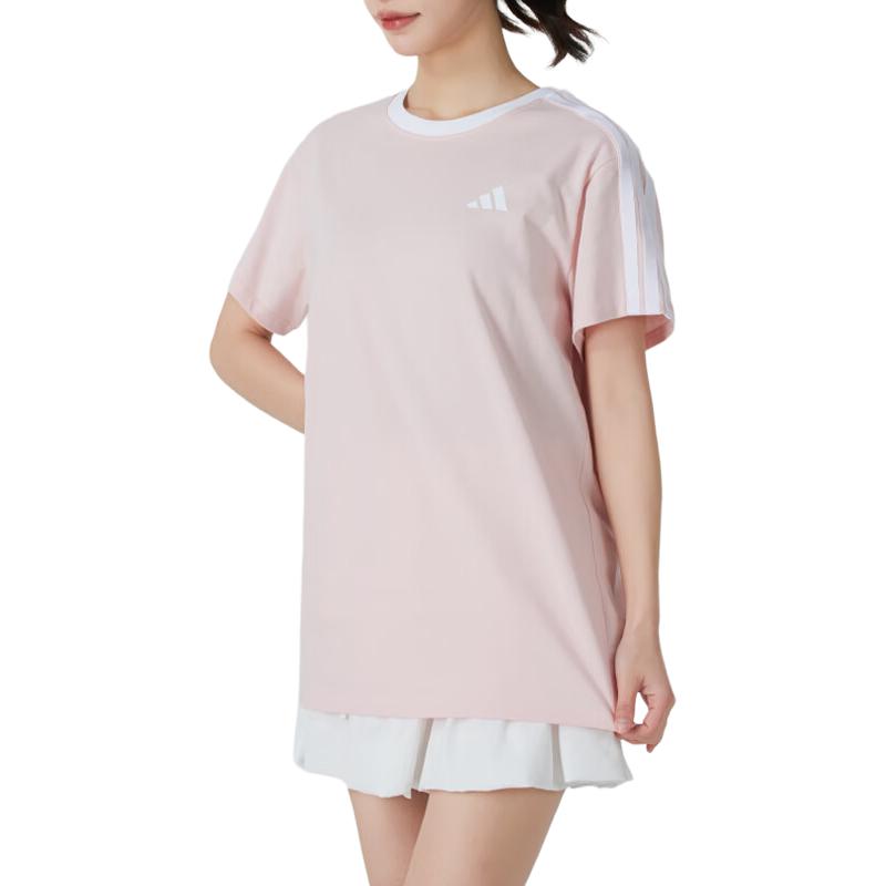 Футболка Adidas Originals Boyfriend Regular, светло-розовый/белый — фото 3